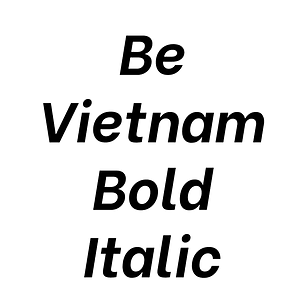 Be Vietnam Bold Italic