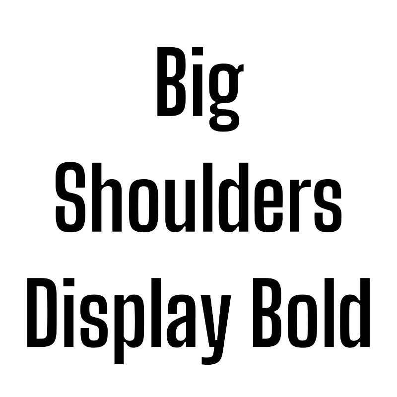 big shoulders display bold free font