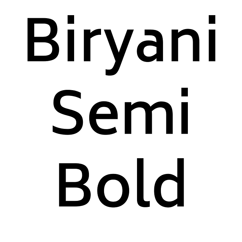 Biryani Semi Bold - Free fonts on creazilla.com