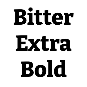 Bitter Extra Bold