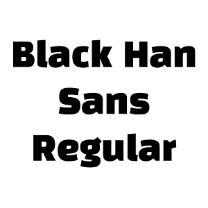 Black Han Sans Regular