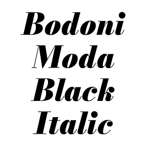 Bodoni Moda Black Italic