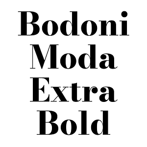 Bodoni Moda Extra Bold