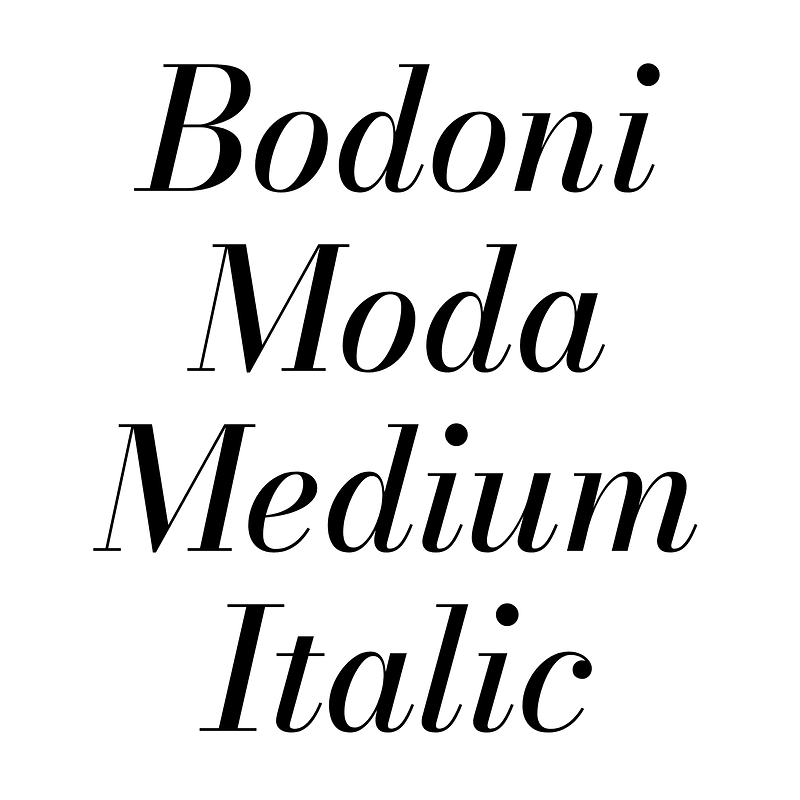 Bodoni Moda Medium Italic