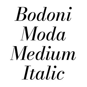 Bodoni Moda Medium Italic