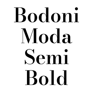 Bodoni Moda Semi Bold