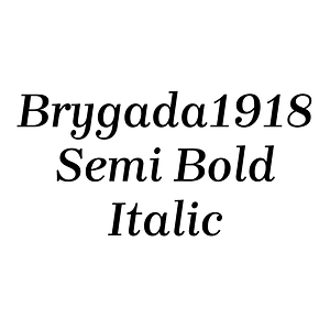 Brygada1918 Semi Bold Italic