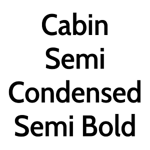 Cabin Semi Condensed Semi Bold