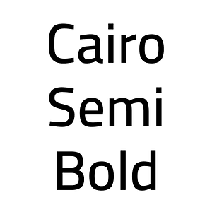 Cairo Semi Bold