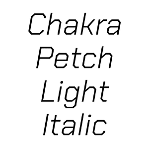 Chakra Petch Light Italic