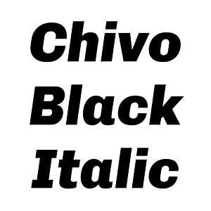 Chivo Black Italic