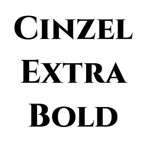 Cinzel Extra Bold