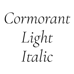 Cormorant Light Italic