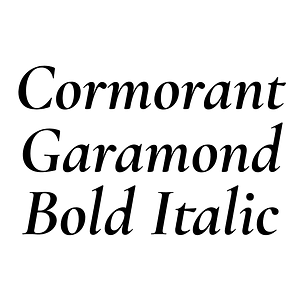 Cormorant Garamond Bold Italic