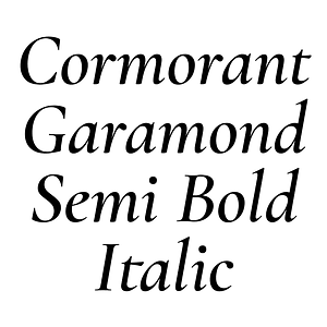 Cormorant Garamond Semi Bold Italic