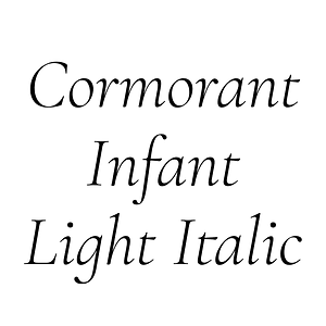 Cormorant Infant Light Italic