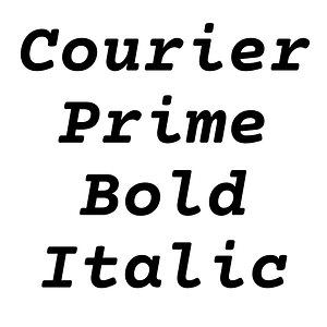 Courier Prime Bold Italic