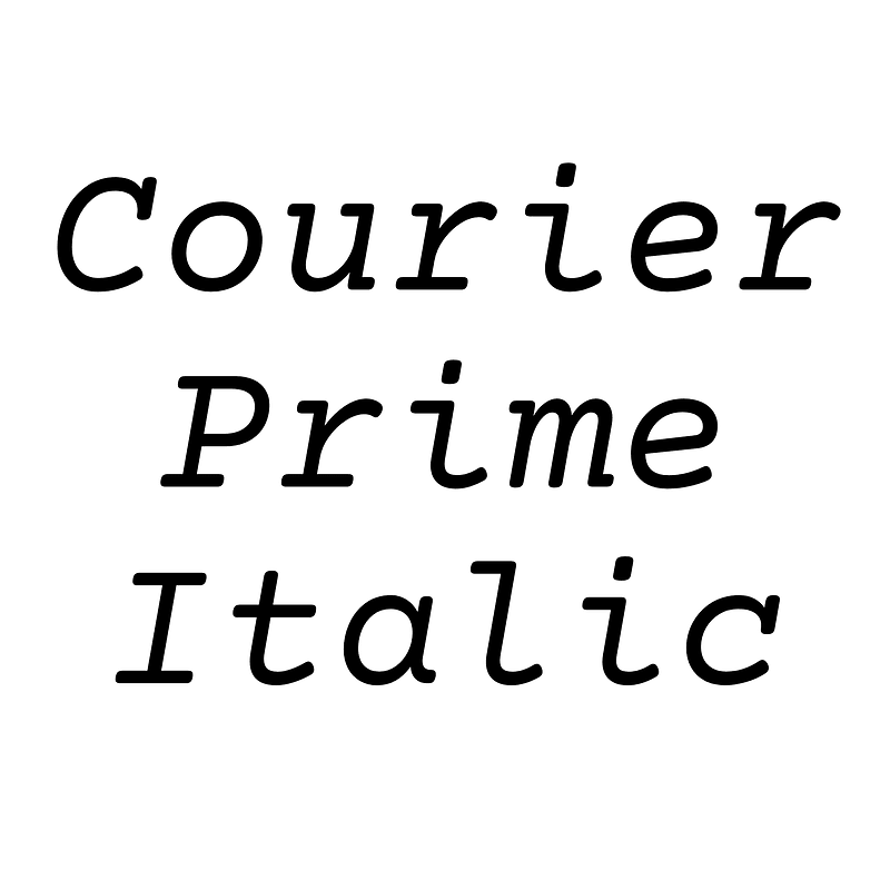 Courier Prime Italic