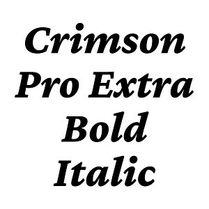 Crimson Pro Extra Bold Italic