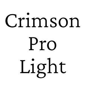 Crimson Pro Light