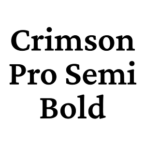 Crimson Pro Semi Bold