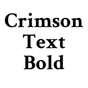 Crimson Text Bold