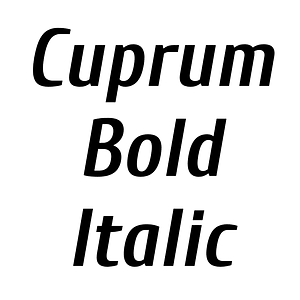 Cuprum Bold Italic