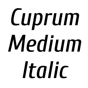 Cuprum Medium Italic