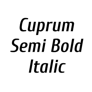 Cuprum Semi Bold Italic