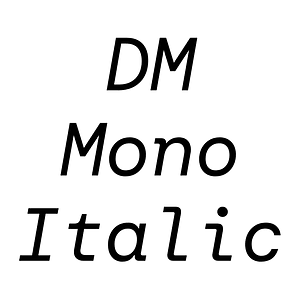 DM Mono Italic