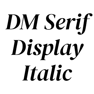 DM Serif Display Italic