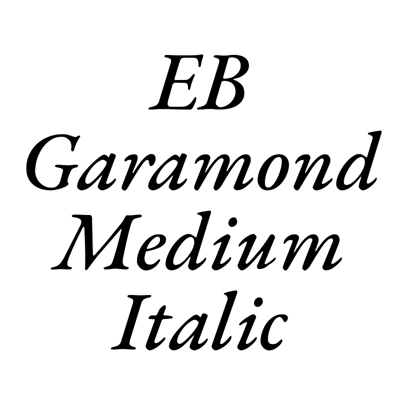 Eb Garamond Medium Italic - Free Fonts On Creazilla.com