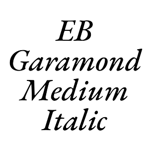 EB Garamond Medium Italic