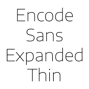 Encode Sans Expanded Thin