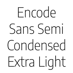 Encode Sans Semi Condensed Extra Light