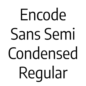 Encode Sans Semi Condensed Regular