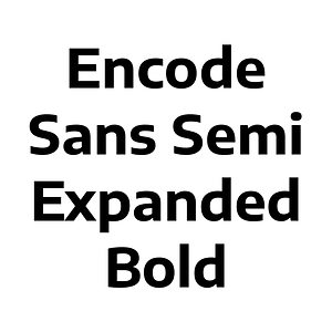 Encode Sans Semi Expanded Bold