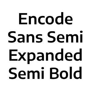 Encode Sans Semi Expanded Semi Bold