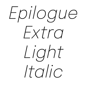 Epilogue Extra Light Italic