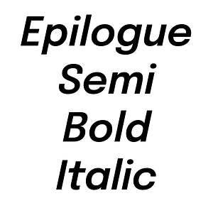 Epilogue Semi Bold Italic