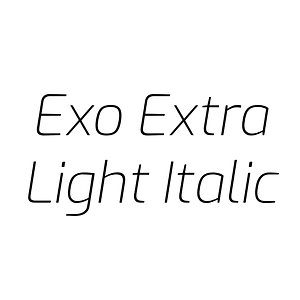 Exo Extra Light Italic