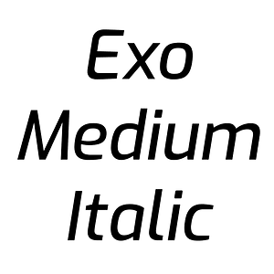 Exo Medium Italic