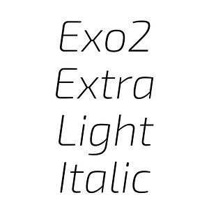 Exo2 Extra Light Italic