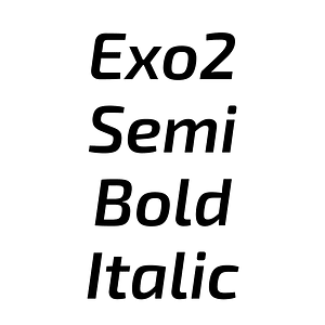Exo2 Semi Bold Italic