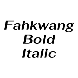 Fahkwang Bold Italic