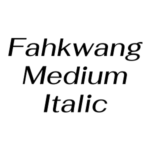 Fahkwang Medium Italic