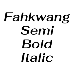 Fahkwang Semi Bold Italic