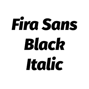 Fira Sans Black Italic