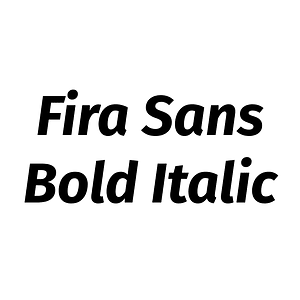 Fira Sans Bold Italic