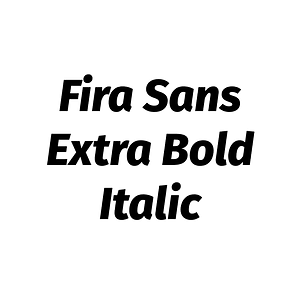 Fira Sans Extra Bold Italic